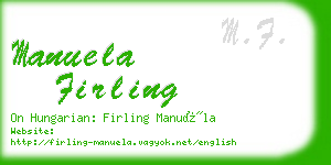 manuela firling business card